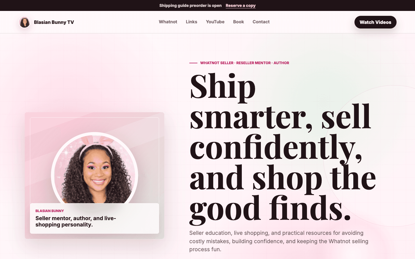 Blasian Bunny TV website homepage