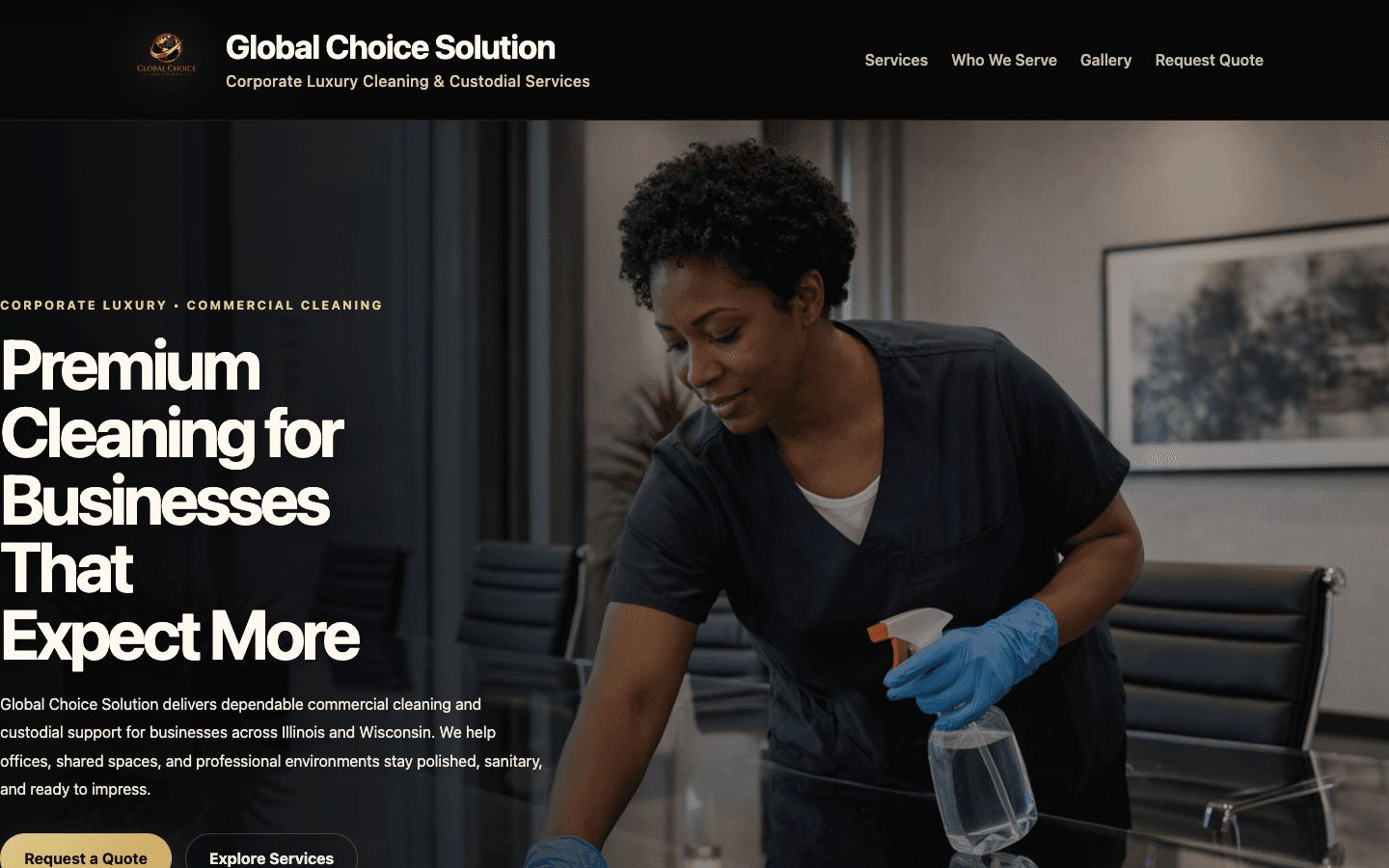 Global Choice Solution website homepage
